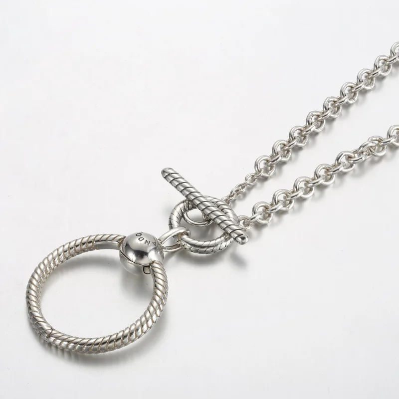 (immagine per) Collana con barra a T con pendente Pandora Moments O - 391157C00 - Visualizza 2
