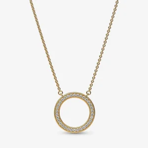 (immagine per) Collana con pendente circolare Pandora Signature con pavé e cuori - 362735C01-45