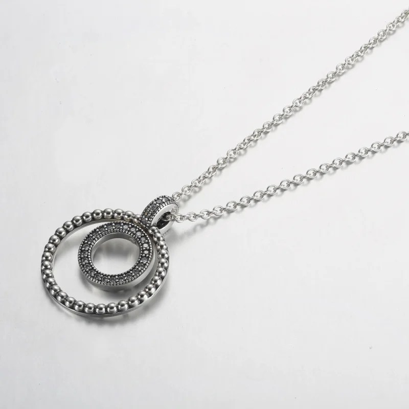 (immagine per) Collana e ciondolo con pavé e perline firmati Pandora - 392308C01 - Visualizza 2