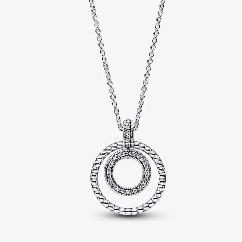 (immagine per) Collana e ciondolo con pavé e perline firmati Pandora - 392308C01