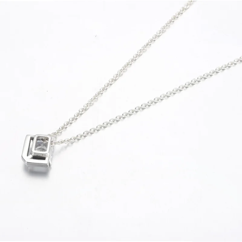 (immagine per) Collana rettangolare scintillante Halo Collier - 392388C01 - Visualizza 3