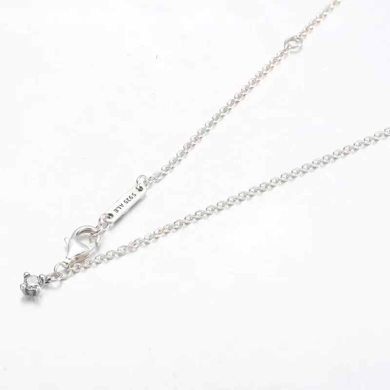 (immagine per) Collana rettangolare scintillante Halo Collier - 392388C01 - Visualizza 4