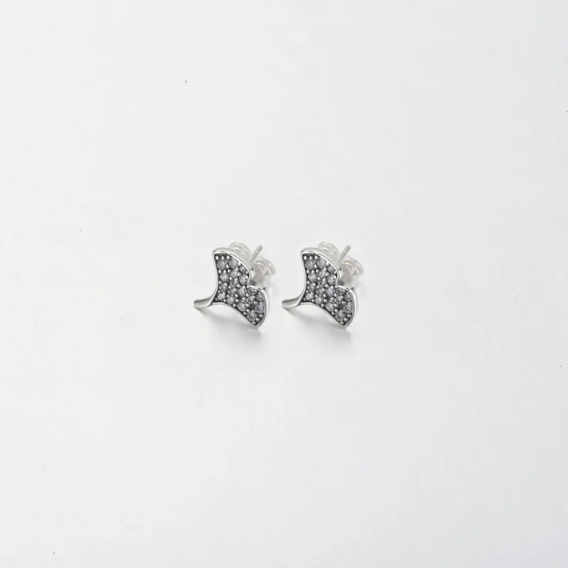 (immagine per) Orecchini a bottone in argento sterling Ginkgo - 292439C01 - Visualizza 2