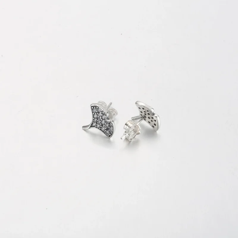 (immagine per) Orecchini a bottone in argento sterling Ginkgo - 292439C01 - Visualizza 3