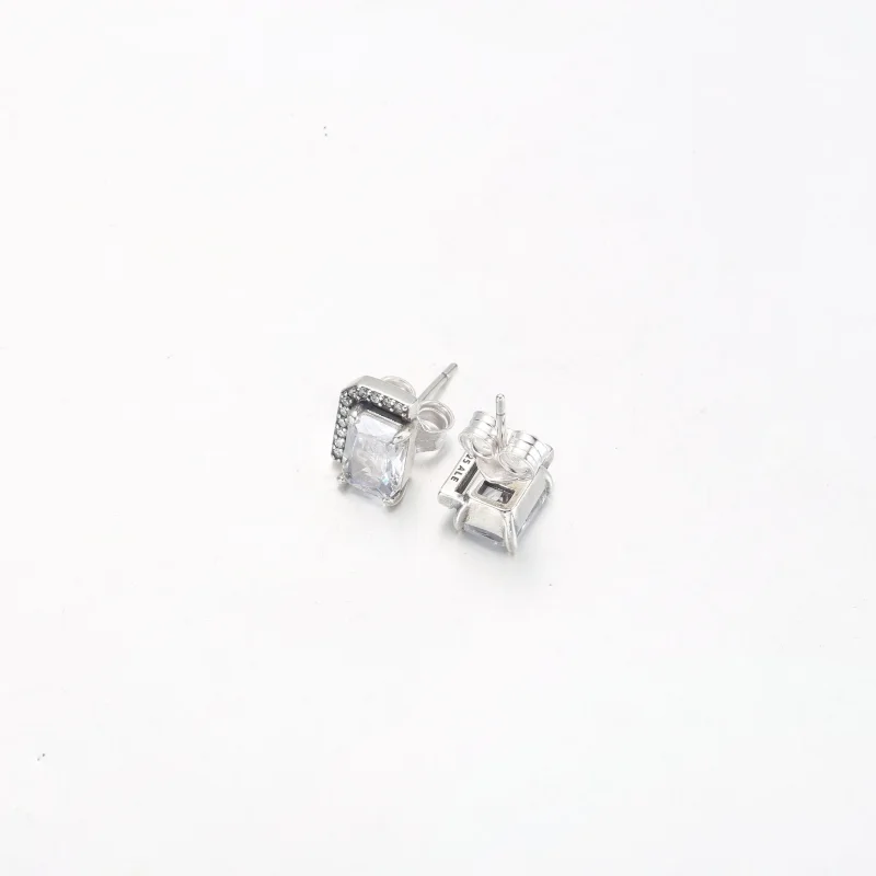 (immagine per) Orecchini a bottone rettangolari scintillanti Halo - 292380C01 - Visualizza 4