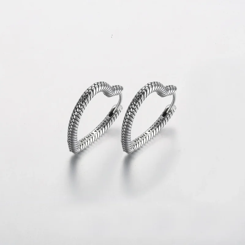 (immagine per) Orecchini a cerchio con ciondolo a cuore Pandora Moments - 292236C00 - Visualizza 2