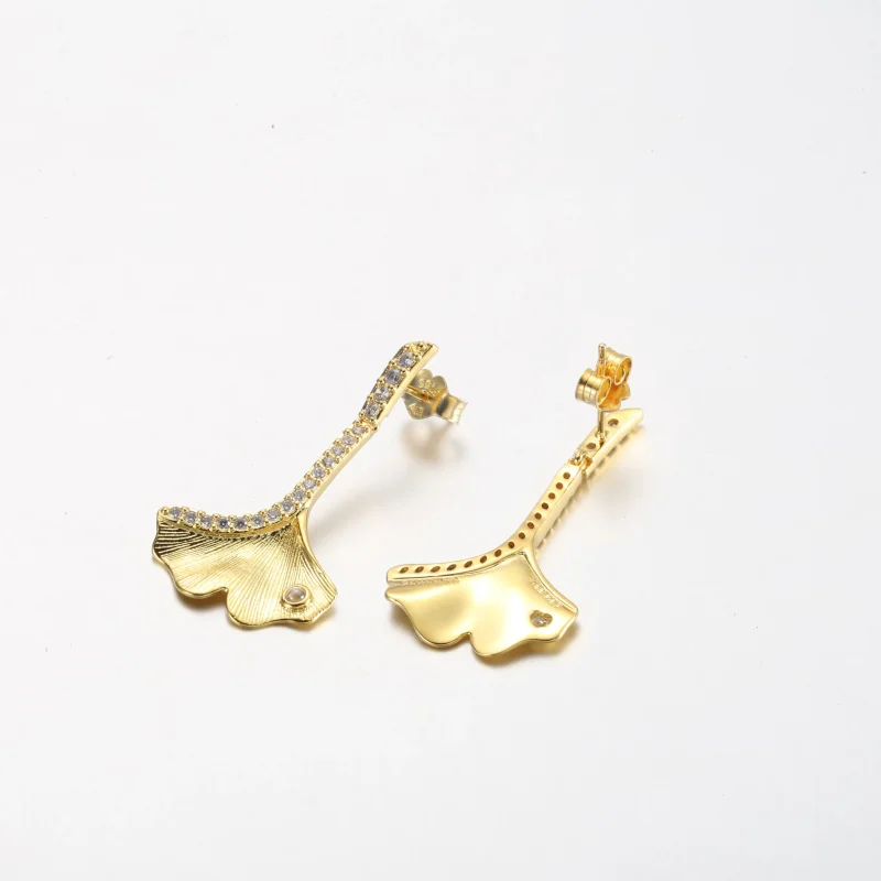 (immagine per) Orecchini pendenti Ginkgo placcati oro 14k - 262440C01 - Visualizza 4