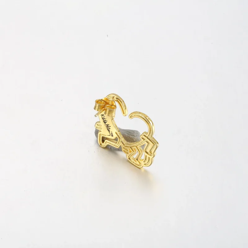 (immagine per) Orecchino a bottone Keith Haring™ x Pandora Walking Heart - 262221C01 - Visualizza 3