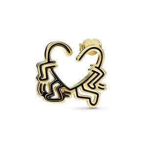 (immagine per) Orecchino a bottone Keith Haring™ x Pandora Walking Heart - 262221C01