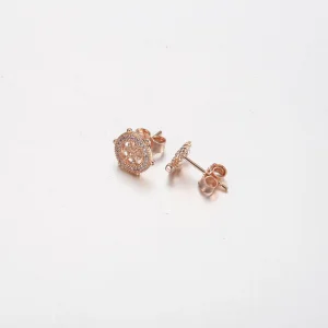 PANDORA Oro Rosa Orecchini a Bottone Timone e Ancora Lucenti - P-D-3739 (immagine per) PANDORA Oro Rosa Orecchini a Bottone Timone e Ancora Lucenti - P-D-3739