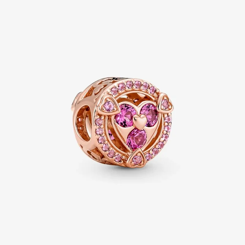 (immagine per) Rivela il tuo amore, Charm PANDORA con bottone a forma di cuore scintillante - 780796C02