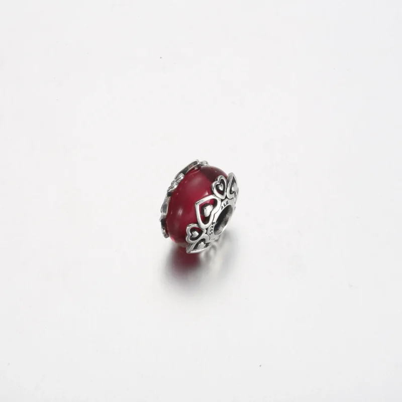 (immagine per) Rivela il tuo amore Charm PANDORA in vetro di Murano rosa - 791159C00 - Visualizza 2