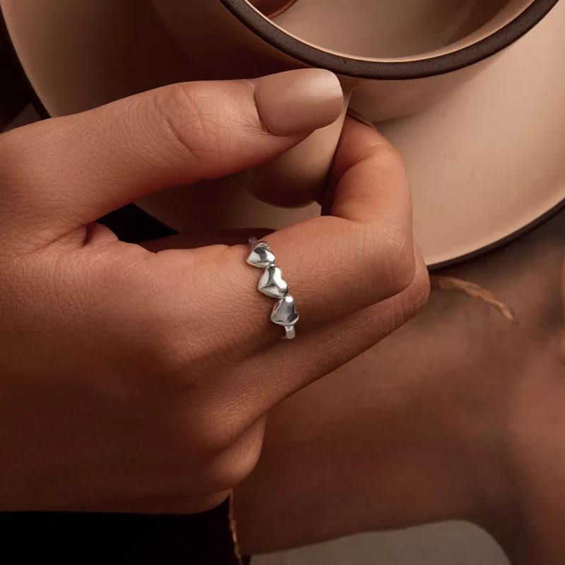 (immagine per) Anello a forma di cuore stile PANDORA - SCR1001-E - Visualizza 5