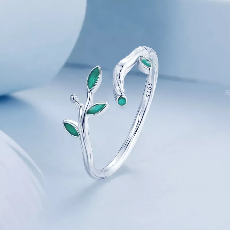 (immagine per) Anello aperto a foglia stile PANDORA - BSR517-E - Visualizza 2
