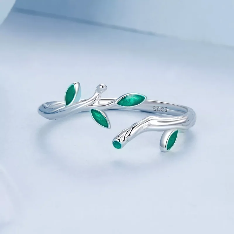 (immagine per) Anello aperto a foglia stile PANDORA - BSR517-E - Visualizza 3