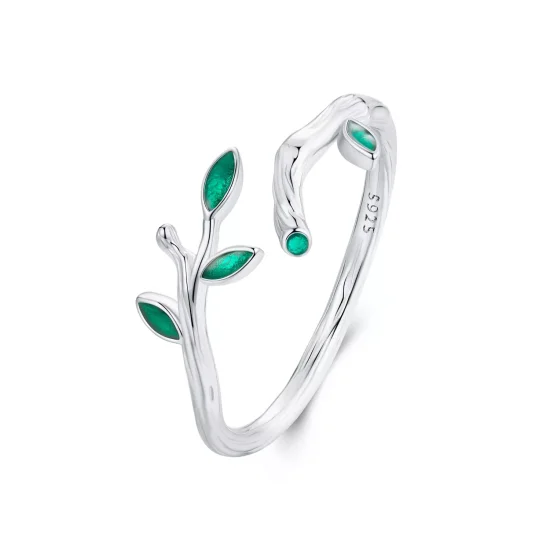(immagine per) Anello aperto a foglia stile PANDORA - BSR517-E