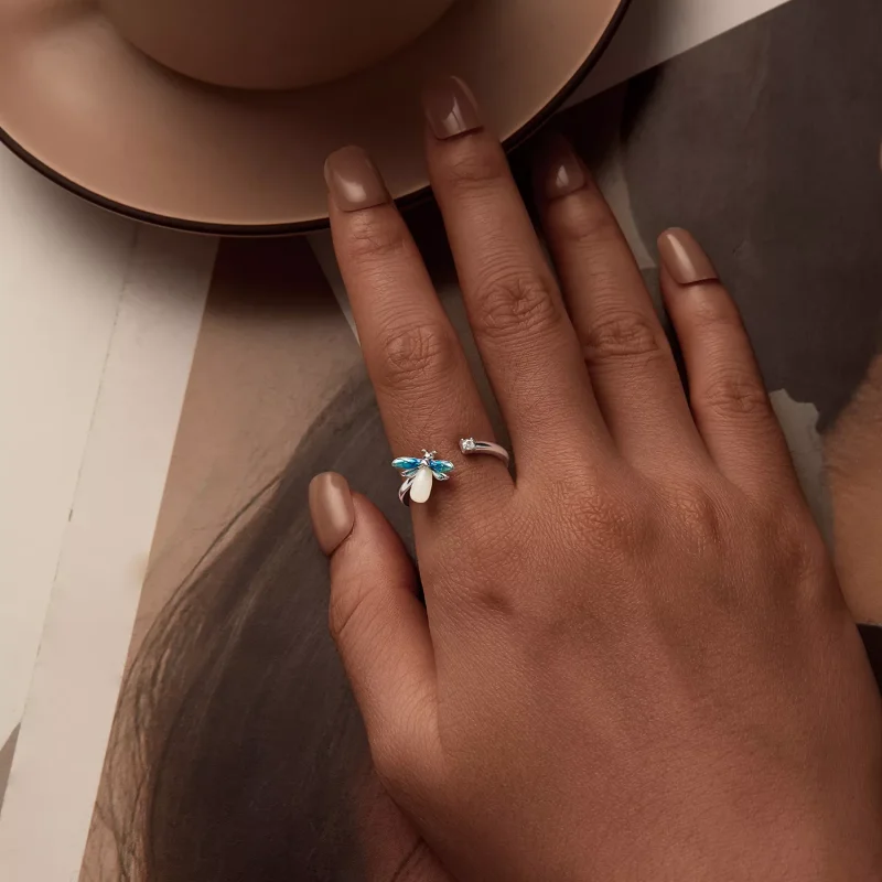(immagine per) Anello aperto lucciola stile PANDORA - BSR514-E - Visualizza 7