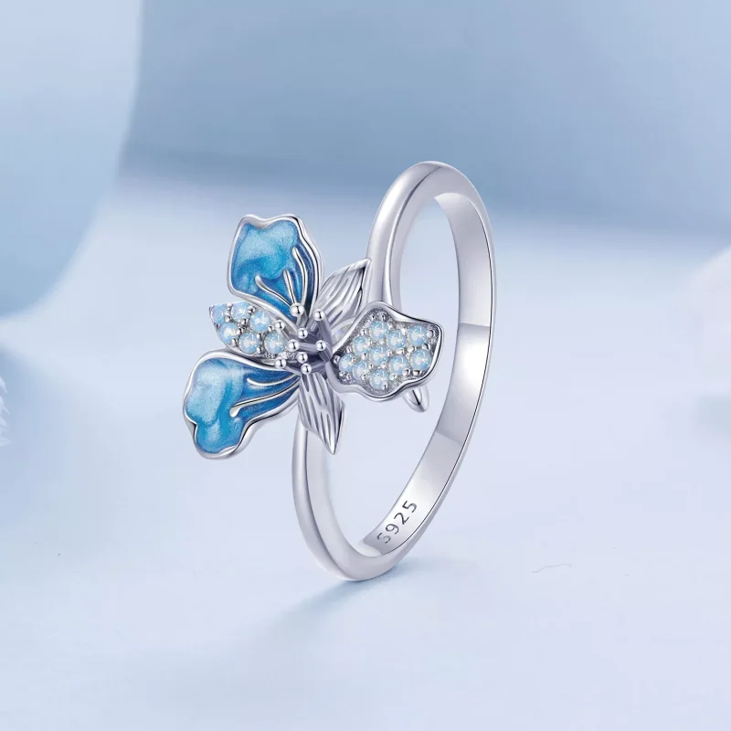 (immagine per) Anello con iris blu stile PANDORA - BSR509-E - Visualizza 2