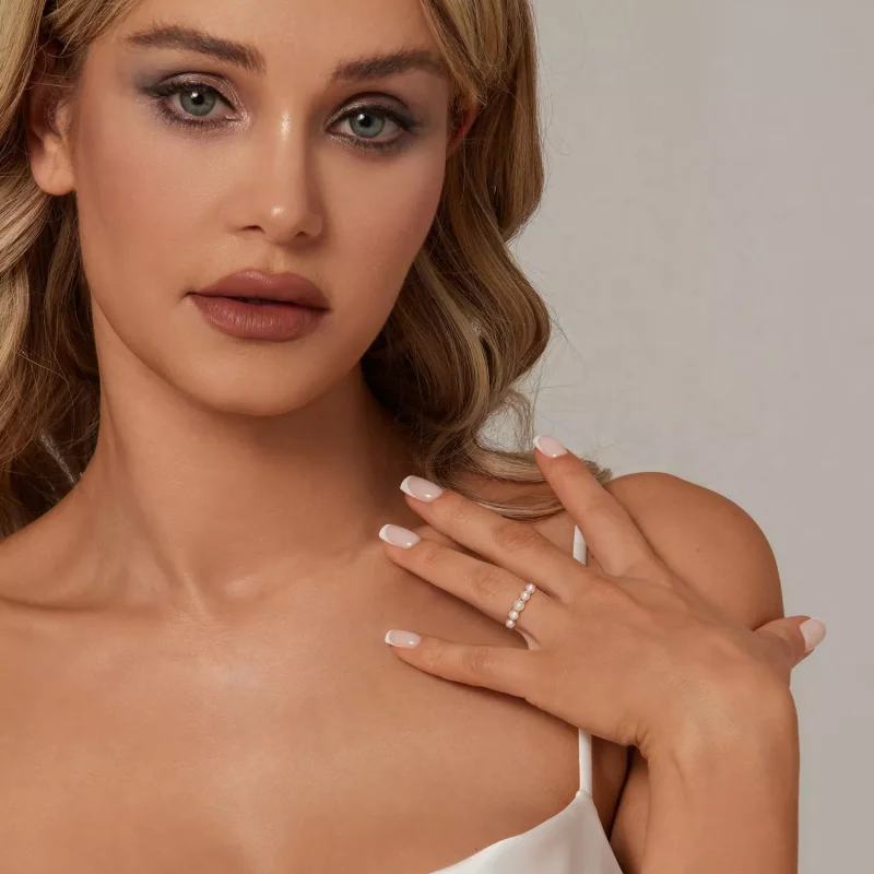 (immagine per) Anello con perla naturale stile PANDORA - BSR510 - Visualizza 4