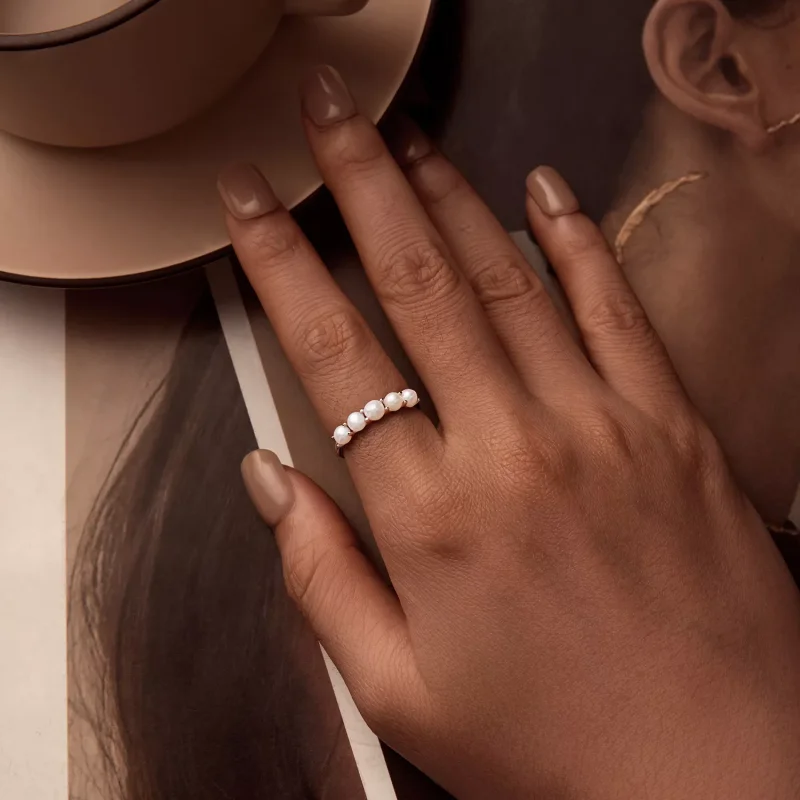 (immagine per) Anello con perla naturale stile PANDORA - BSR510 - Visualizza 6