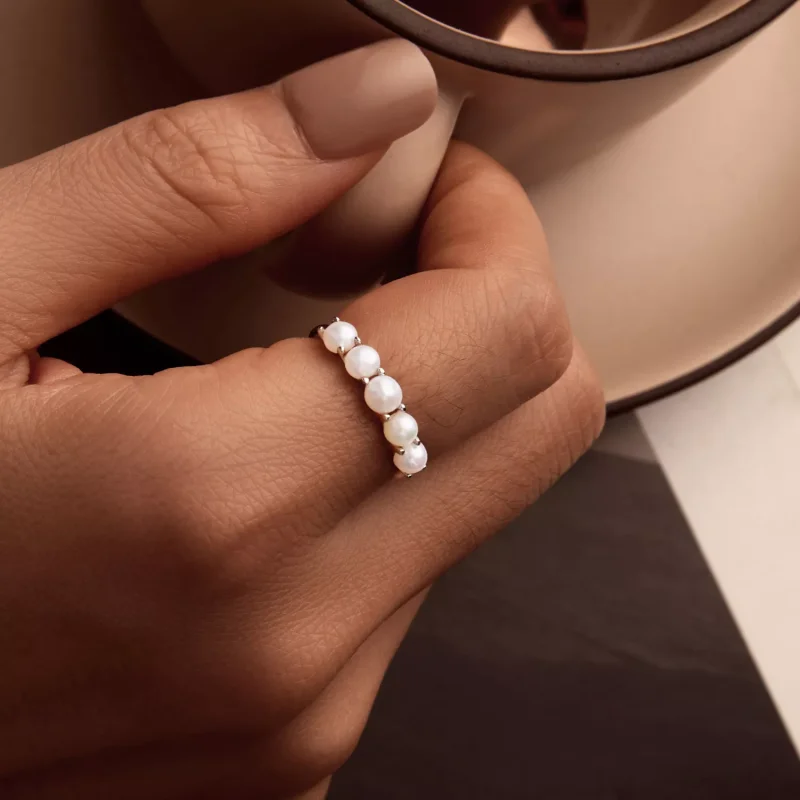 (immagine per) Anello con perla naturale stile PANDORA - BSR510 - Visualizza 7