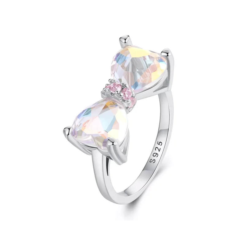 (immagine per) Anello con pietra centrale grande con fiocco in stile PANDORA - SCR1000