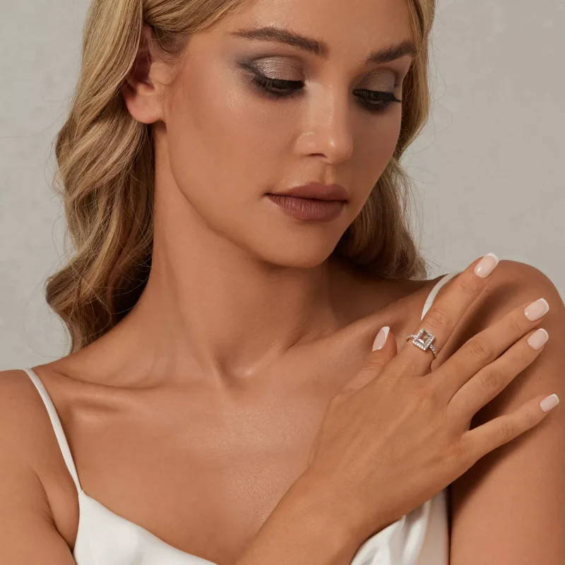 (immagine per) Anello con pietra centrale grande per ragazze in stile PANDORA - SCR999 - Visualizza 4