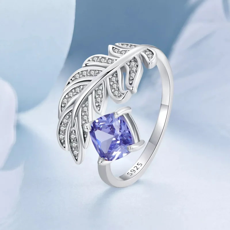 (immagine per) Anello con piuma stile PANDORA - BSR518-E - Visualizza 2