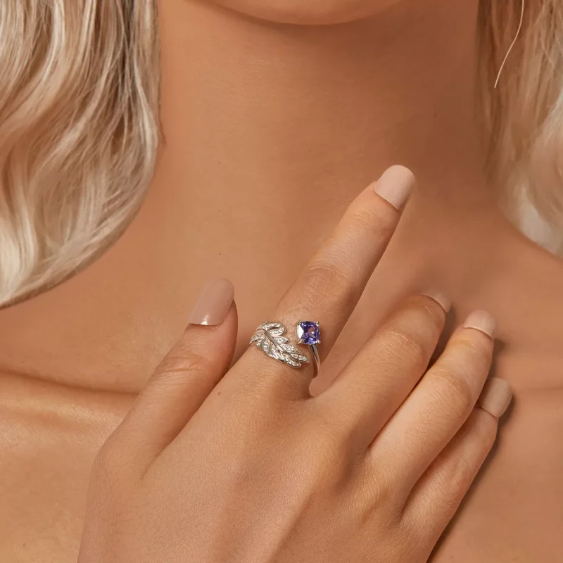 (immagine per) Anello con piuma stile PANDORA - BSR518-E - Visualizza 6