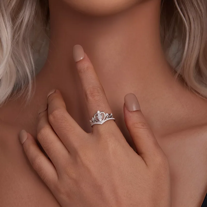 (immagine per) Anello corona stile PANDORA - BSR511 - Visualizza 6