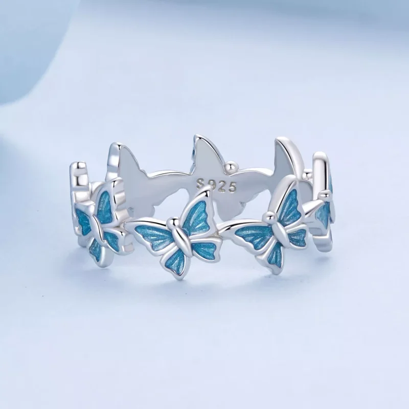 (immagine per) Anello farfalla blu stile PANDORA - BSR508 - Visualizza 3