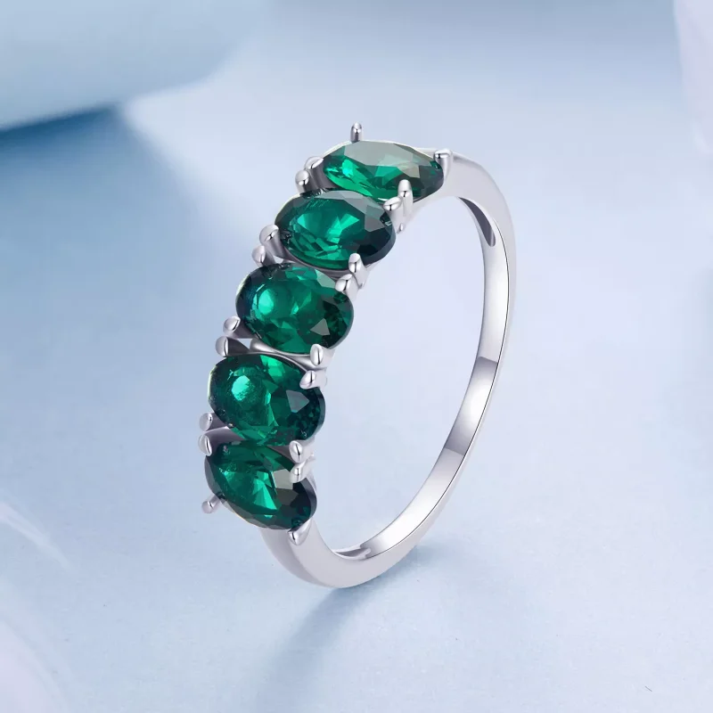 (immagine per) Anello in zirconio verde lussuoso stile PANDORA - BSR522 - Visualizza 2