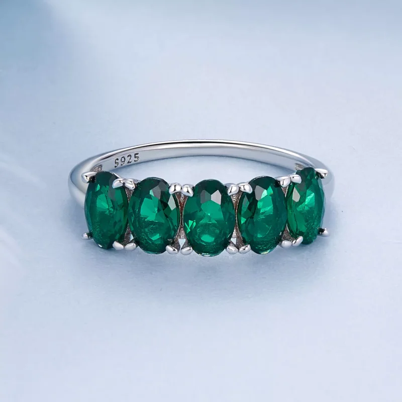 (immagine per) Anello in zirconio verde lussuoso stile PANDORA - BSR522 - Visualizza 3