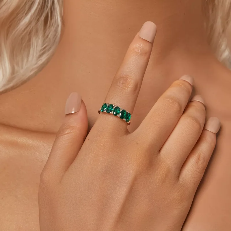 (immagine per) Anello in zirconio verde lussuoso stile PANDORA - BSR522 - Visualizza 4
