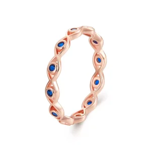 (immagine per) Anello occhio del diavolo in oro rosa stile PANDORA - BSR212-C
