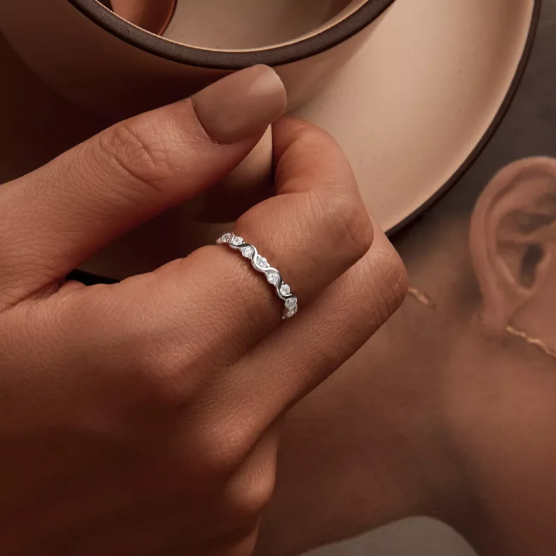 (immagine per) Anello ondulato stile PANDORA - BSR515 - Visualizza 7