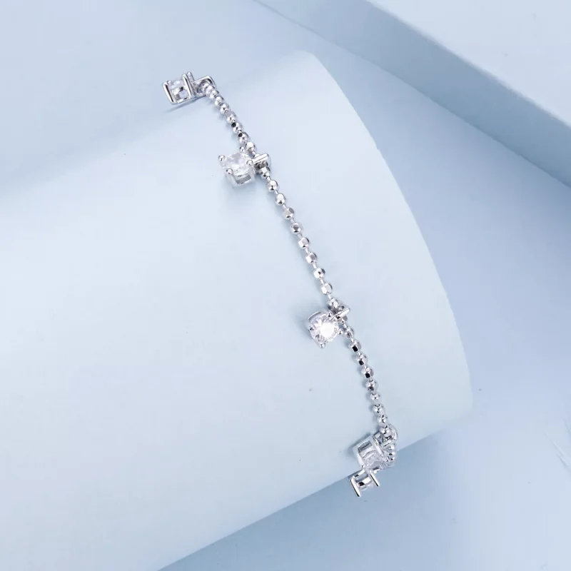 (immagine per) Bracciale con zirconi scintillanti pregiati stile PANDORA - BSB156 - Visualizza 2