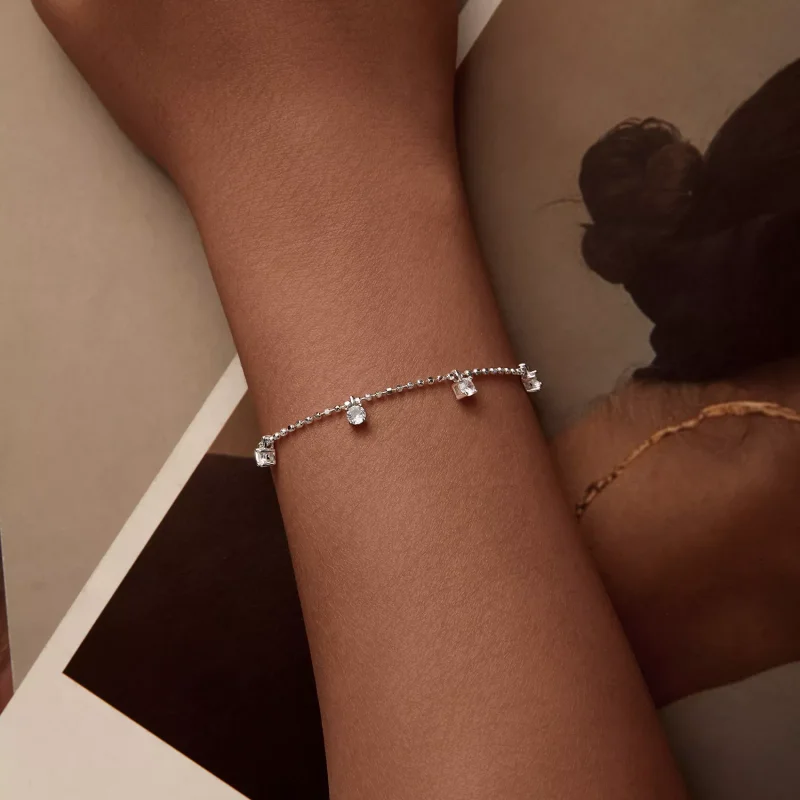 (immagine per) Bracciale con zirconi scintillanti pregiati stile PANDORA - BSB156 - Visualizza 5