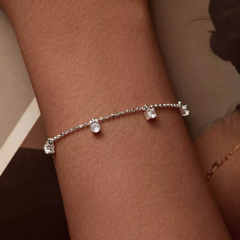 (immagine per) Bracciale con zirconi scintillanti pregiati stile PANDORA - BSB156 - Visualizza 6