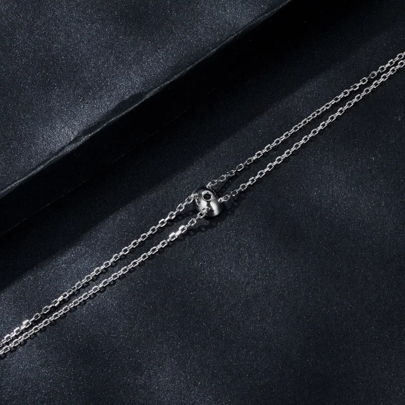 (immagine per) Bracciale in moissanite a doppio strato da 1 ct stile PANDORA (un certificato) - - Visualizza 4