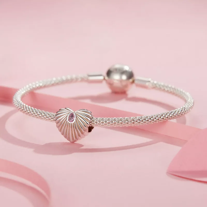 (immagine per) Ciondolo a forma di cuore in stile PANDORA - SCC2693 - Visualizza 3
