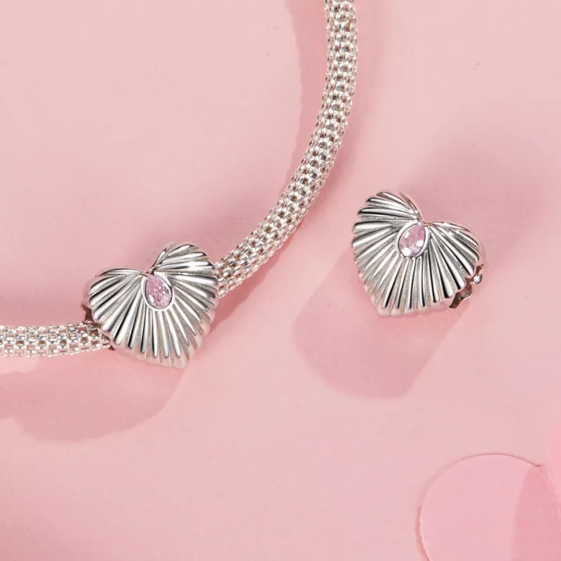 (immagine per) Ciondolo a forma di cuore in stile PANDORA - SCC2693 - Visualizza 4
