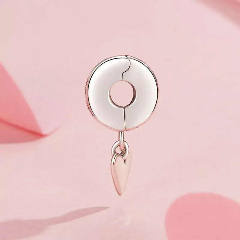 (immagine per) Ciondolo con fibbia in silicone a forma di cuore intelligente stile PANDORA - SC - Visualizza 3