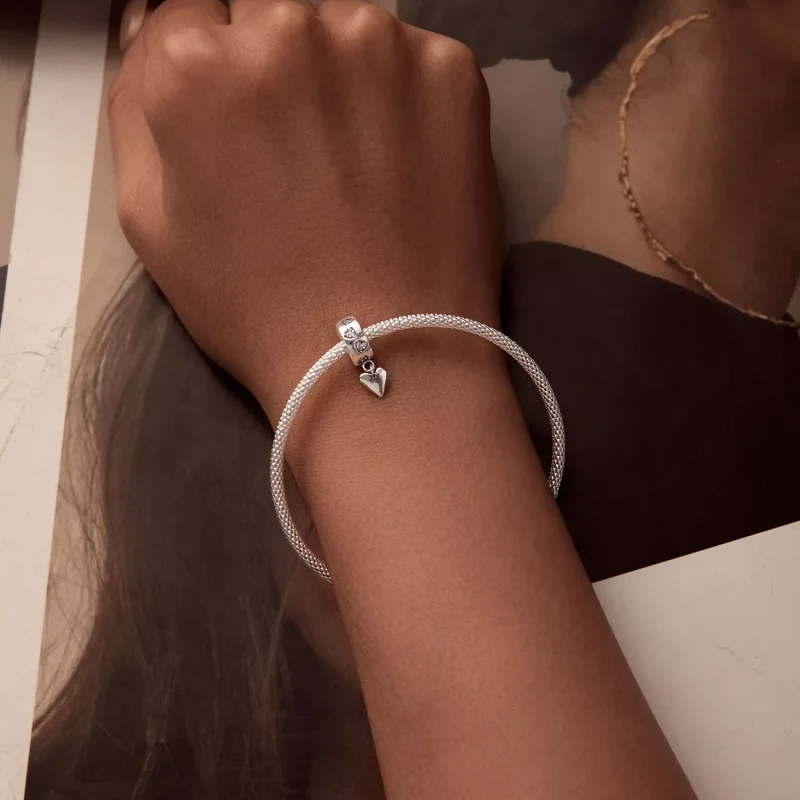 (immagine per) Ciondolo con fibbia in silicone a forma di cuore intelligente stile PANDORA - SC - Visualizza 6