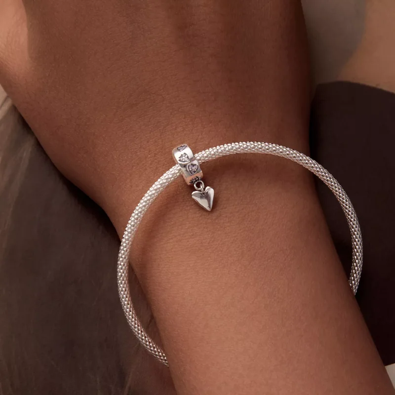 (immagine per) Ciondolo con fibbia in silicone a forma di cuore intelligente stile PANDORA - SC - Visualizza 7