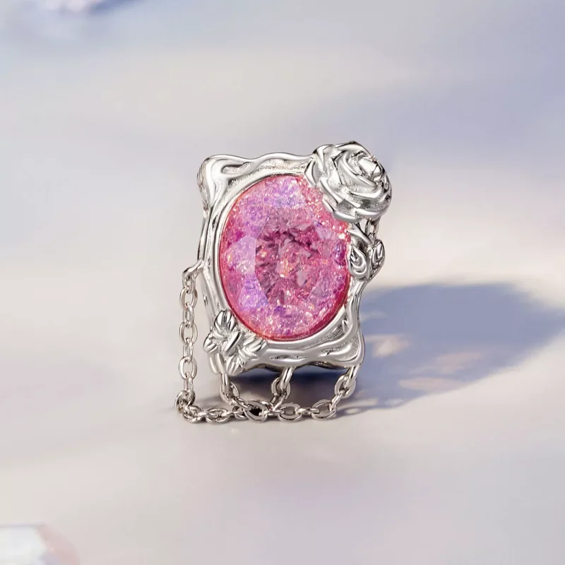 (immagine per) Ciondolo con rosa appassita dipinta a olio in stile PANDORA - SCC2698 - Visualizza 2