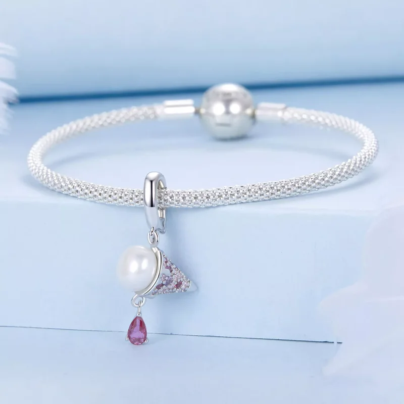 (immagine per) Ciondolo gelato con perle naturali stile PANDORA - BSC962 - Visualizza 3