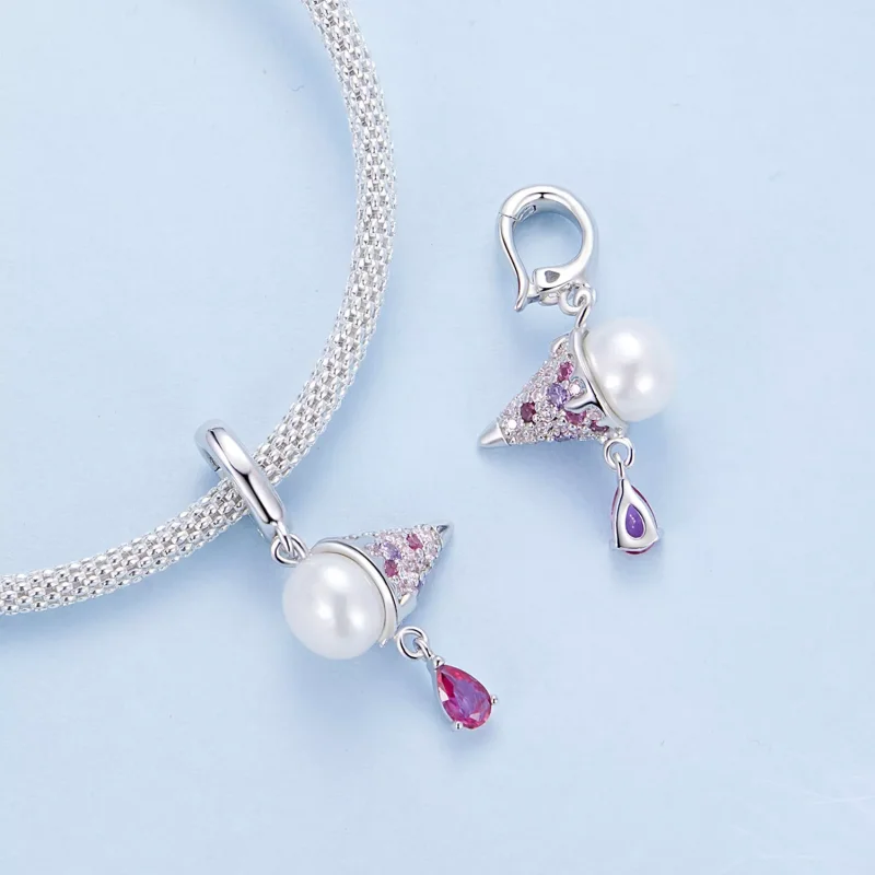 (immagine per) Ciondolo gelato con perle naturali stile PANDORA - BSC962 - Visualizza 4