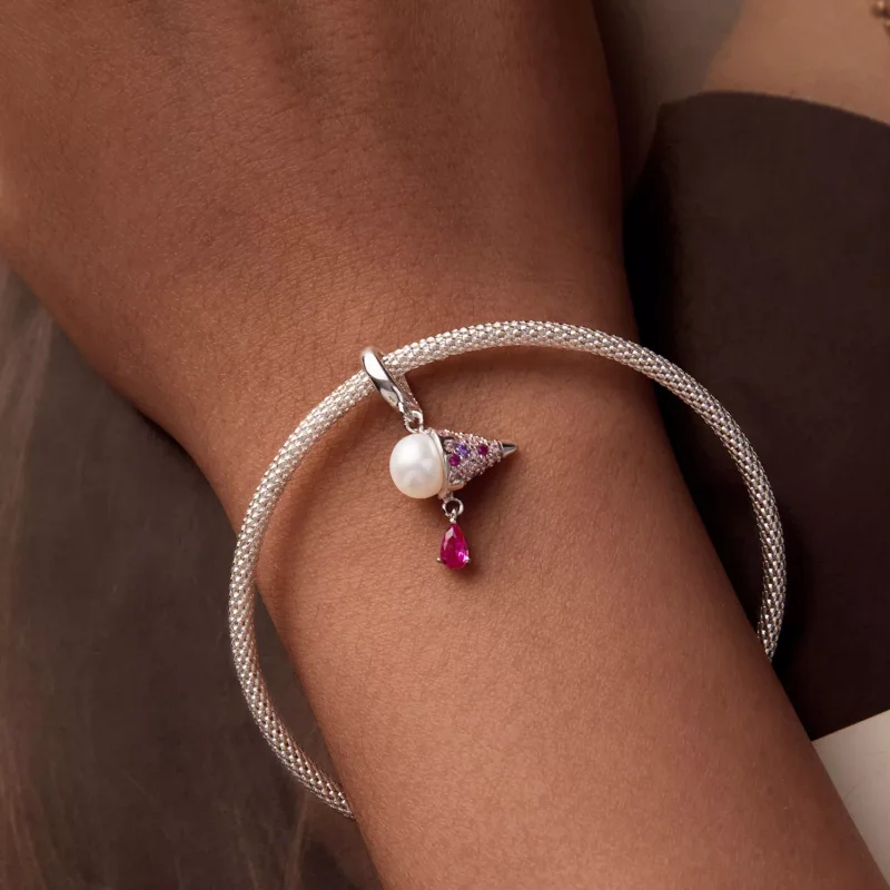 (immagine per) Ciondolo gelato con perle naturali stile PANDORA - BSC962 - Visualizza 6