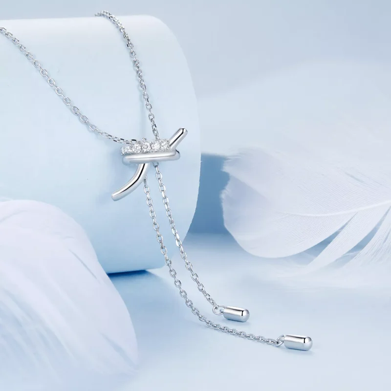 (immagine per) Collana a Y con nodo stile PANDORA - BSN370 - Visualizza 2
